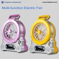 rechargeable fan with led light and