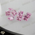 grade aaaaa princess cut pink cubic zirconia