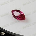 lab created ruby marquise faceted rough corundum