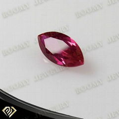 lab created ruby marquise faceted rough corundum