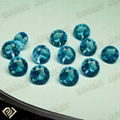 AAA quality competitive price round shape blue glass gemstone