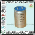 2014 Hot Sale Excellent Self-healing Property CBB60 AC MOTOR CAPACITOR