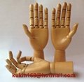 Wooden mannequin hands, Flexible joints of hand model for jewelry display 3