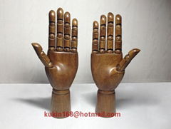 Vintage style mannequin hand, Wooden male hand and female hand