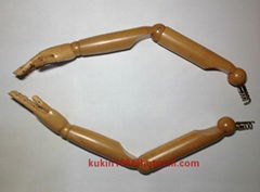 Natural wood color male arm and female arm, Wooden mannequin arm