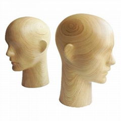 Wooden mannequin head, Male head model for glasses display