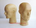 Wooden mannequin head, Male head model for glasses display 3