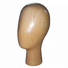 Wooden mannequin head for hats display