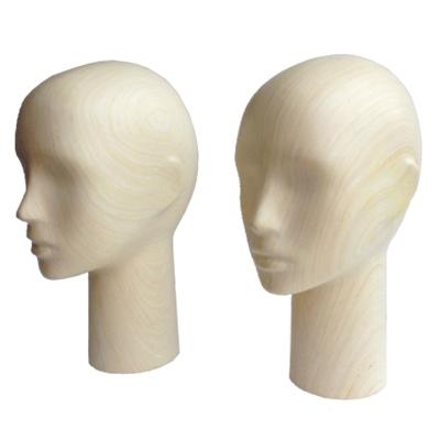 head mannequin glasses wooden display female apparel