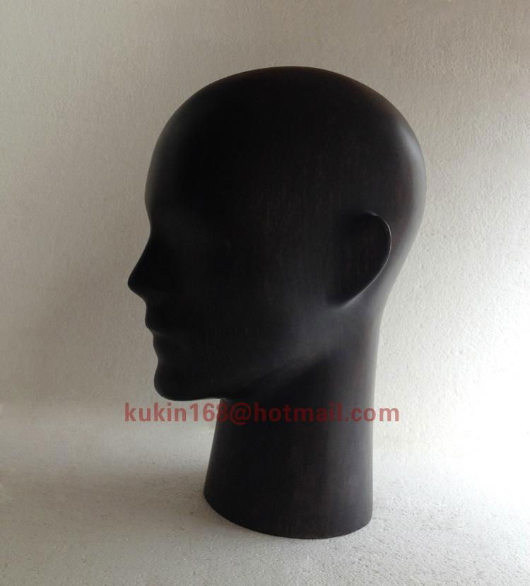 Wooden mannequin head, Vintage style male head model 2