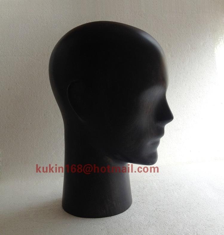Wooden mannequin head, Vintage style male head model