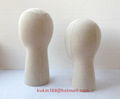 Fabric covered mannequin head, Cloth wrapped dummy head models 3