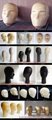 Fabric covered mannequin head, Cloth wrapped dummy head models 4
