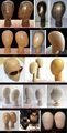 Fabric covered mannequin head, Cloth wrapped dummy head models 5