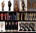 Wooden mannequin hands, Flexible joints of hand model for jewelry display 5