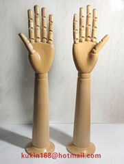 Wooden mannequin hands for jewelry display