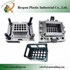 Custom injection plastic beer bottle crate mould