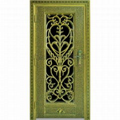 Security steel metal art door