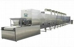 Tunnel microwave drying and sterilizing machine