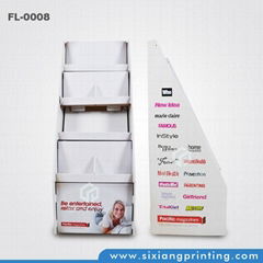 Color Printing Custom Make Up Square Cardboard Floor Display for Supermarket She