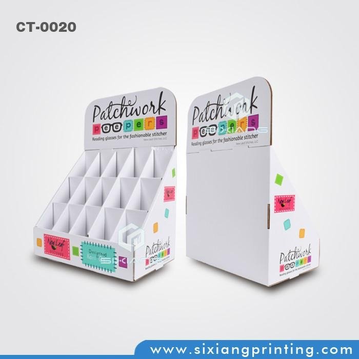Color Printing One-Stop Services Cardboard Counter Top Display with Hooks