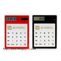 Mini pocket solar calculator with custom