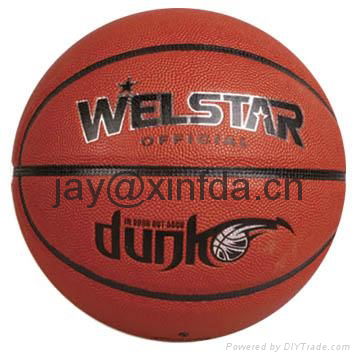 Promotional laminated PU PVC Rubber basketballs 3