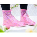 2014 Fashion Rain Shoes Cover Women Waterproof Rainproof Boots Portable 4