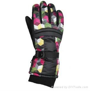 Winter Outdoor Men Leahter Ski Gloves 5