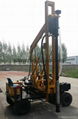 Highway guardrail post drilling machine 5