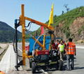 Highway guardrail post drilling machine 2