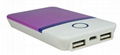 Universal portable power bank external battery pack has 2USB ports multi colors 4