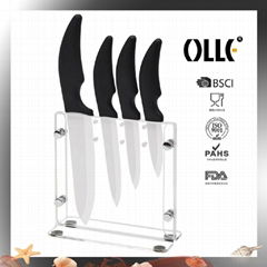 Hot Sale Ceramic Knife Set with  Block