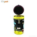 airtight tea tin case with plastic lock