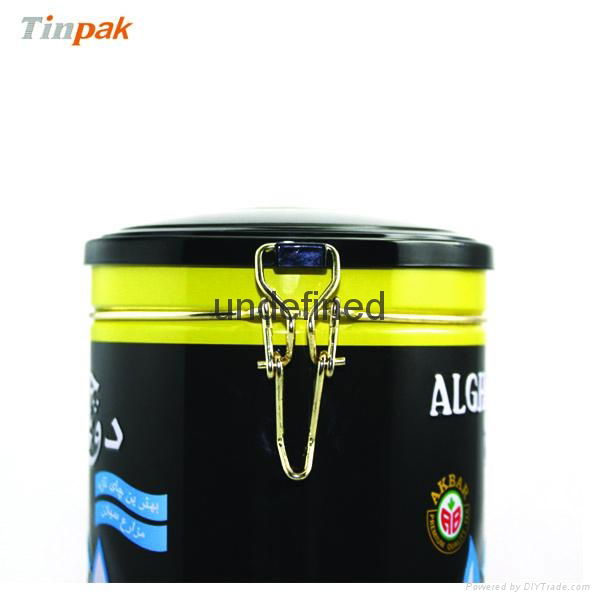 airtight tea tin case with plastic lock 2