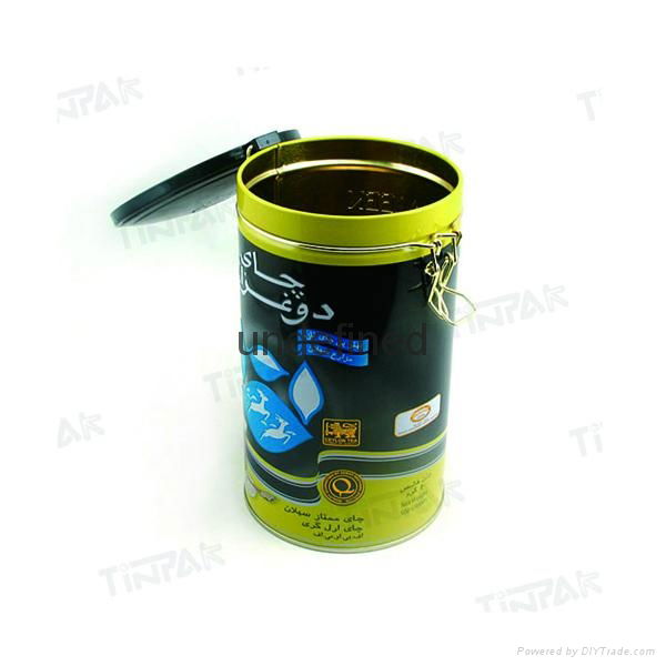 airtight tea tin case with plastic lock 4
