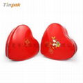 Valentine gift heart shape chocolate packaging tin 1