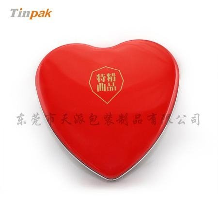 Valentine gift heart shape chocolate packaging tin 2