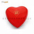 Valentine gift heart shape chocolate packaging tin 2