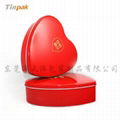 Valentine gift heart shape chocolate packaging tin 4