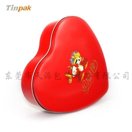 Valentine gift heart shape chocolate packaging tin 5