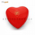 Valentine  heart shape chocolate packaging tin 2