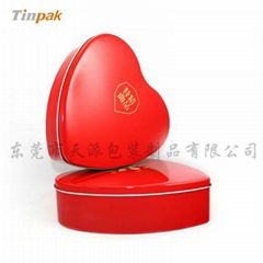 Valentine  heart shape chocolate packaging tin