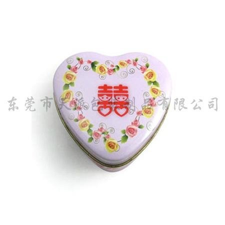 custom metal heart ornaments box for wedding & Valentine food grade 4