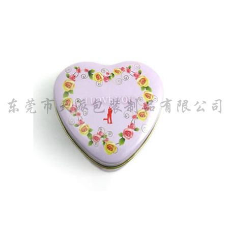 custom metal heart ornaments box for wedding & Valentine food grade 5