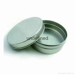 plain small round candle tin