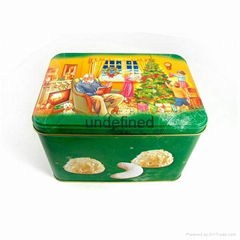 blank FDA rectangular cookie tin box