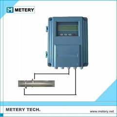 Fixed ultrasonic flowmeter