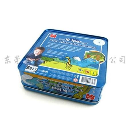 Clear lid square tin container 3