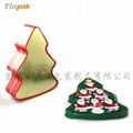  Christmas tree shape tin box packaging  3